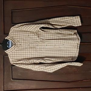 #42. Wrangler Twenty X Brown/Tan plaid shirt size xxl